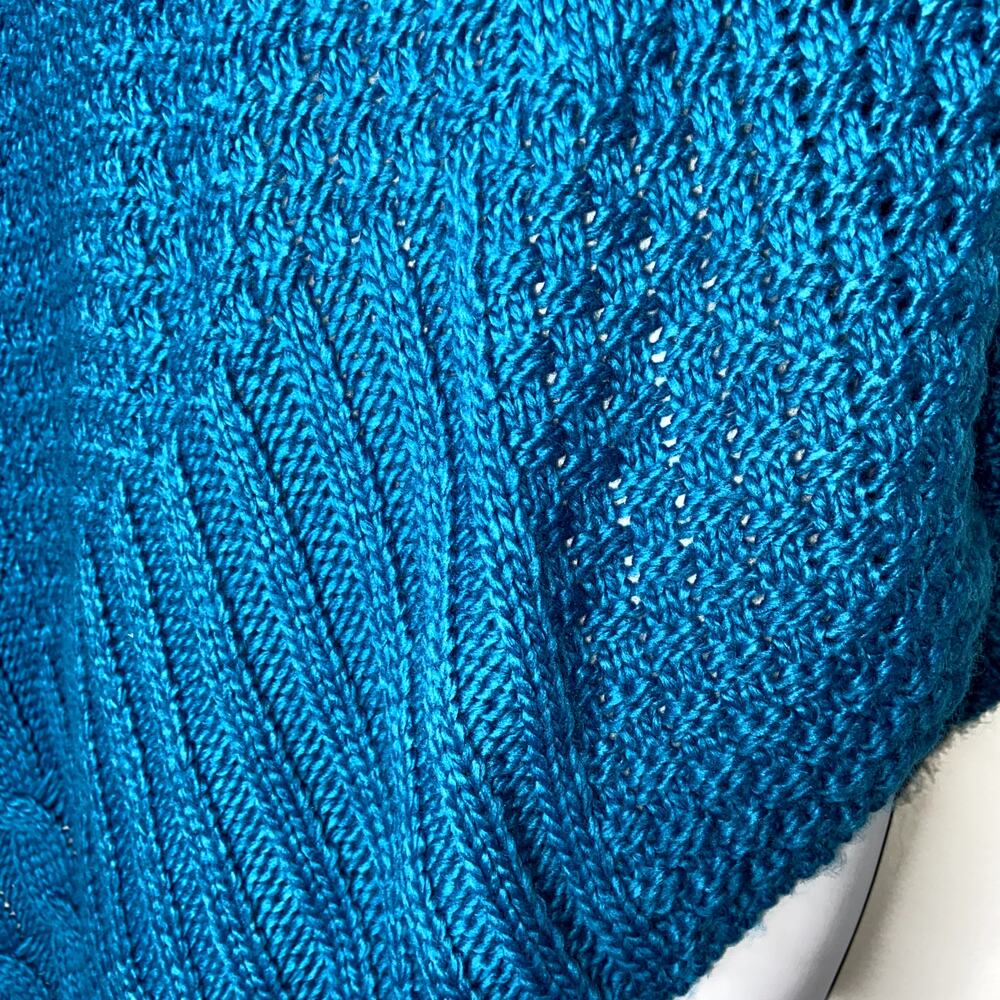 Chico's Poncho Women's Size L/XL Sweater Knit Teal Color * - Picture 5 of 8